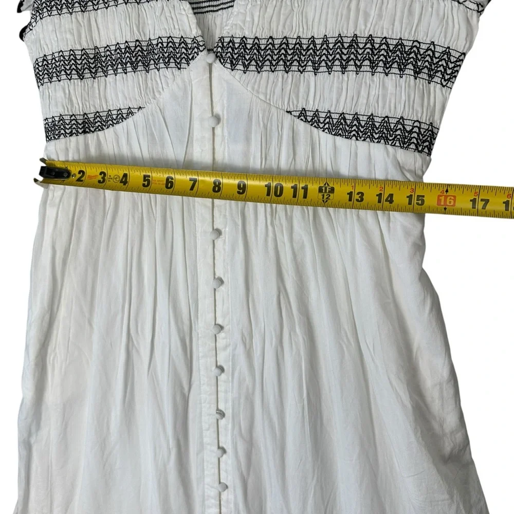 Anthropologie The Peregrine Midi Dress: Embroidered Smocked Edition Size M - Picture 9 of 13